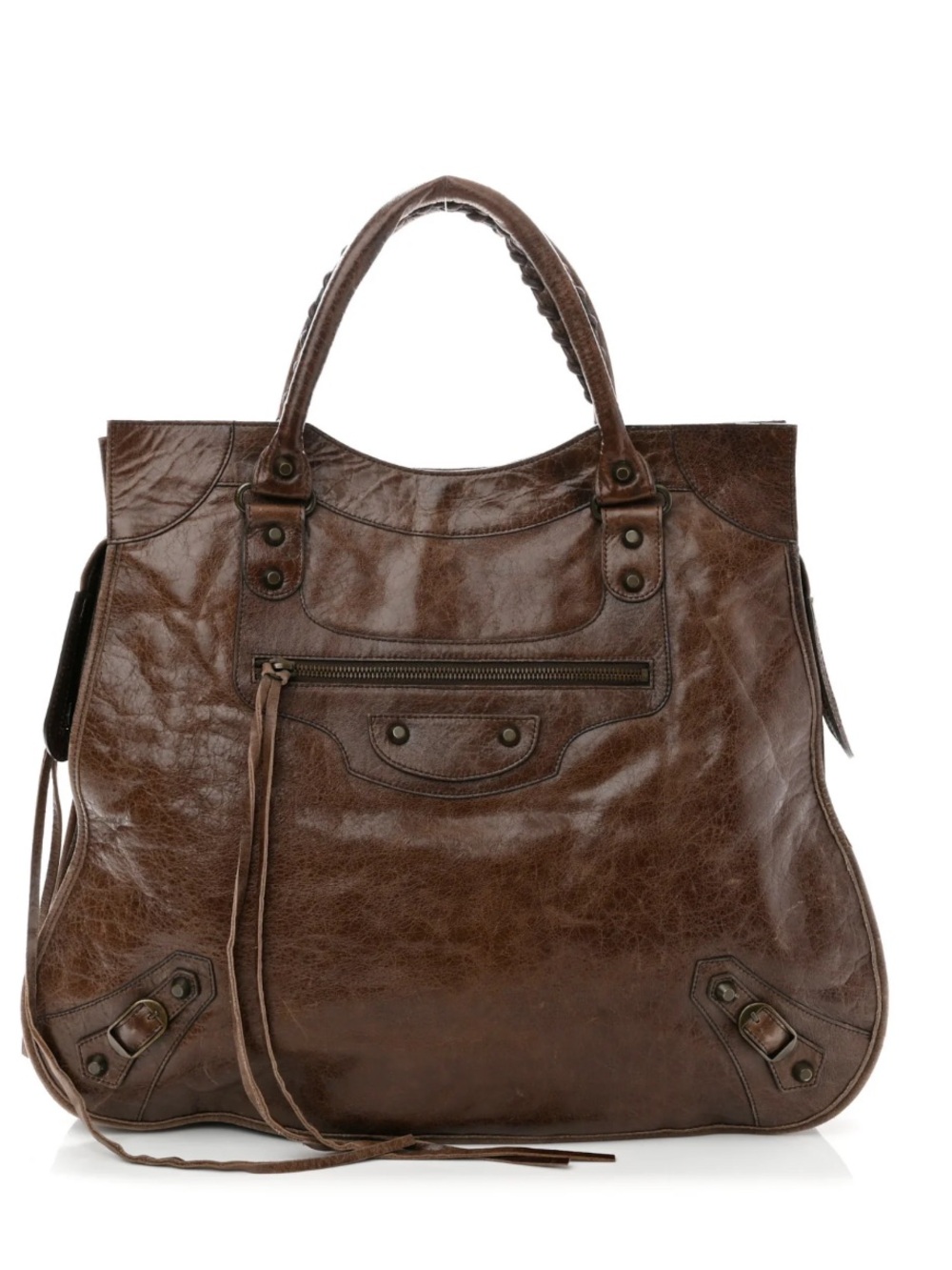 Balenciaga Chevre Mid Afternoon Tote Truffle